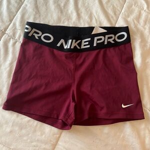 Maroon Nike pro spandex